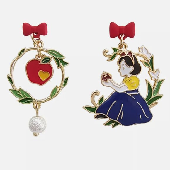 Source Unknown Jewelry - Disney Princess Snow White Cartoon FairyTale Fashion Jewelry Women's Earrings
